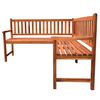 vidaXL Banco de canto para jardim com almofad&otilde;es 150 cm ac&aacute;cia maci&ccedil;a