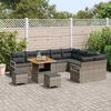 vidaXL Conjunto de Sof&aacute; de Jardim 12 pcs Cinzeto Rattan Sint&eacute;tico