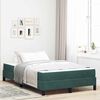 vidaXL Cama Box com colch&atilde;o Verde Escuro 120 x 200 cm tecido