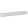 vidaXL Cesto gabi&atilde;o com cobertura 1050x100x100 cm ferro galvanizado