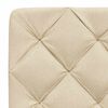 vidaXL Estrutura de cama sem colch&atilde;o 200x200 cm tecido cor creme