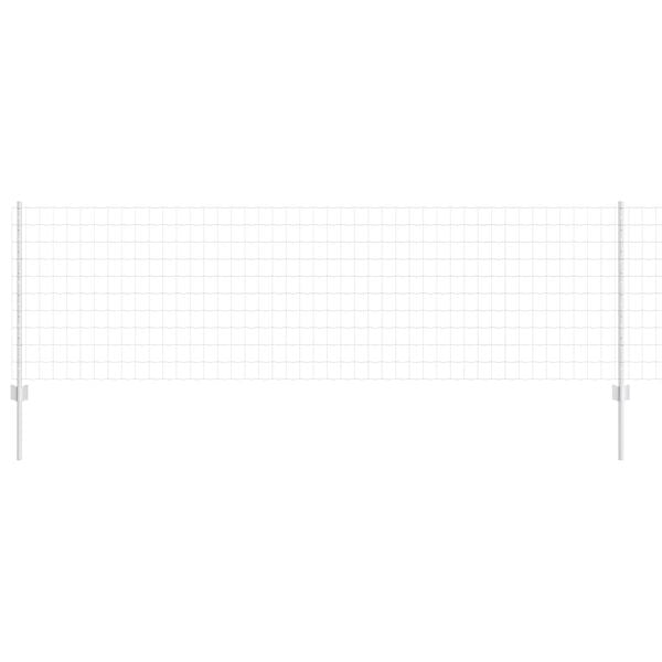 vidaXL Cerca com Poste Prateado 0,8 x 10 m A&ccedil;o