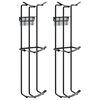 vidaXL Copos de salto para barril 2 pcs a&ccedil;o preto