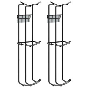 vidaXL Copos de salto para barril 2 pcs a&ccedil;o preto