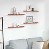 vidaXL Prateleira de Parede 4 pcs Vermelho 60 x 9 x 3 cm