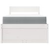 vidaXL Cama com gavetas e colch&atilde;o 100x200 cm pinho maci&ccedil;o branco