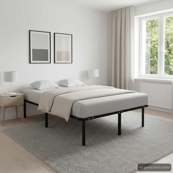 vidaXL Estrutura de cama 120x200 cm metal preto