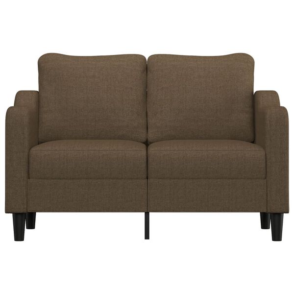 vidaXL Sof&aacute; de 2 lugares tecido 120 cm castanho