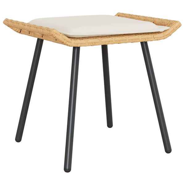 vidaXL Conjunto de Sof&aacute; de Jardim 4 pcs Bege vime PE