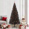 vidaXL &Aacute;rvore de Natal com 300 LEDs com suporte Preto 210 cm PVC