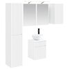 vidaXL Conjunto de Arm&aacute;rios para Banheiro 5 pcs Branco