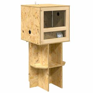 vidaXL Terr&aacute;rio Castanho 40 x 40 x 90 cm OSB