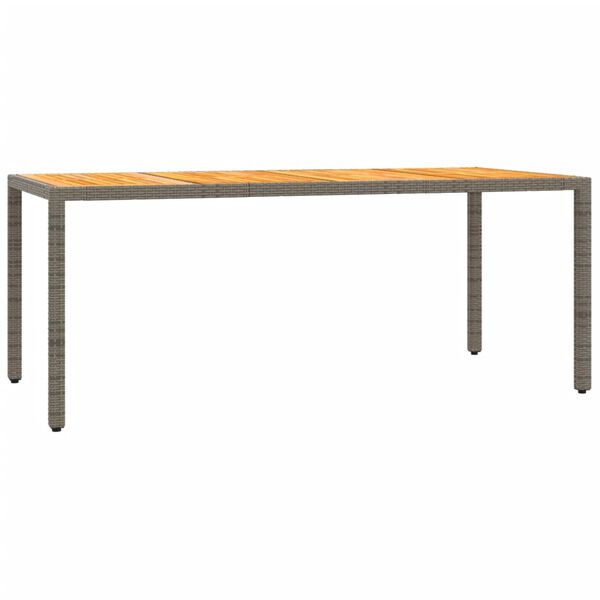 vidaXL 7 pcs conjunto de jantar p/ jardim c/ almofad&otilde;es vime PE cinza