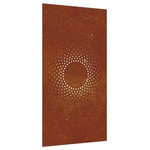vidaXL Decora&ccedil;&atilde;o p/ muro de jardim 105x55 cm a&ccedil;o corten design sol