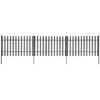 vidaXL Cerca de estacas c/ postes 3 pcs 600x120 cm WPC