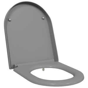 vidaXL Assento de Vaso Sanit&aacute;rio Cinzeto 49 x 36 x 4 cm Duroplast