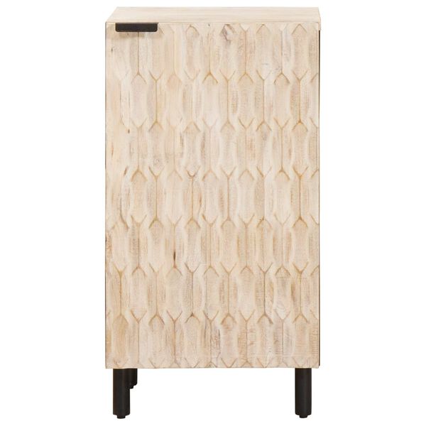 vidaXL Buffet com porta Acabamento em Wash Branco 40 x 33 x 75 cm
