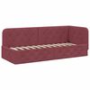 vidaXL Estrutura de Cama de Canto Vinho Vermelho 80 x 200 cm tecido