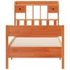 vidaXL Cama com estante sem colchão 75x190cm pinho maciço castanho-mel