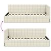 vidaXL Estrutura de Cama de Canto Creme 100 cm x 200 cm Veludo