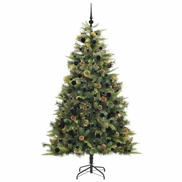 vidaXL &Aacute;rvore de Natal Artificial Articulada com Cones Verde 240 cm