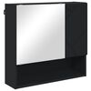 vidaXL Arm&aacute;rio de Espelho Preto 59 x 17 x 55 cm Derivados de Madeira