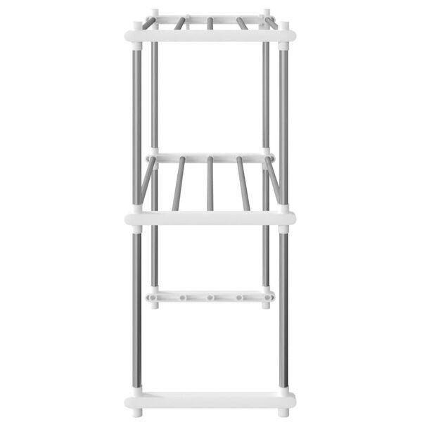 vidaXL Prateleira para micro-ondas 51x27x63 cm alumínio branco