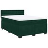 vidaXL Cama com molas/colch&atilde;o 140x190 cm veludo verde-escuro