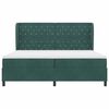 vidaXL Cama Box com colch&atilde;o Verde Escuro 200 x 200 cm Poli&eacute;ster