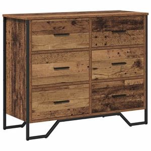 vidaXL Ba&uacute; de Gavetas 6-Gaveta Madeira antiga 91 x 35,5 x 74,5 cm