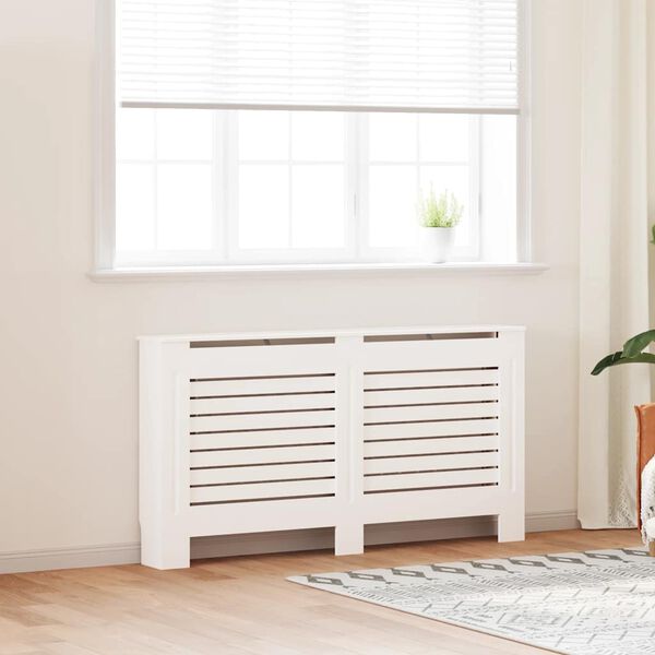 vidaXL Cobertura de radiador 152x19x81,5 cm MDF branco