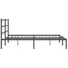 vidaXL Estrutura de cama com cabeceira 183x213 cm metal preto