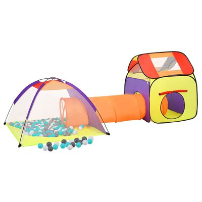 vidaXL Tenda de brincar infantil com 250 bolas 338x123x111 cm multicor