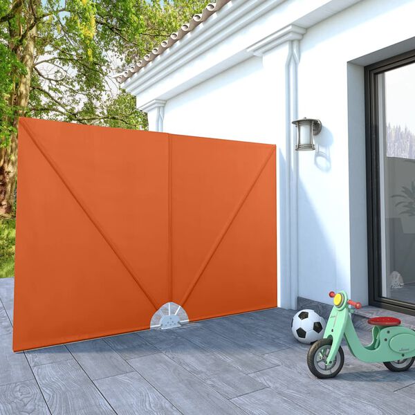 vidaXL Toldo lateral dobrável para terraço 240x160 cm terracota
