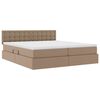 vidaXL Cama com Armazenamento Cappuccino 180 x 200 cm Couro Sint&eacute;tico