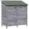 vidaXL Galp&atilde;o de Jardim com telhado Cinzento 106 x 56 x 113,5 cm