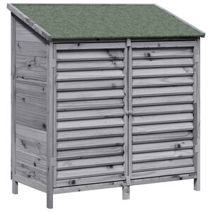 vidaXL Galp&atilde;o de Jardim com telhado Cinzento 106 x 56 x 113,5 cm