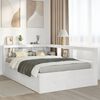 vidaXL Cama com estante sem colch&atilde;o 135x190 cm pinho maci&ccedil;o branco