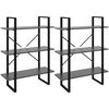 vidaXL Estante alta 80x30x210 cm contraplacado cinzento