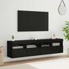 vidaXL Gabinetes de TV na Parede 2 pcs Carvalho Preto 80 x 30 x 40 cm