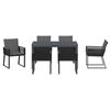 vidaXL Conjunto de Jantar para Jardim 7 pcs Antracite vime PE