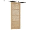 vidaXL Porta Deslizante Natural e Preto 86 x 211 cm