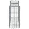 vidaXL Cestos gabião arqueados 14pcs 200x50x80/100cm ferro galvanizado