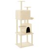 vidaXL &Aacute;rvore para gatos c/ postes arranhadores sisal 180 cm cor creme