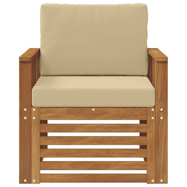 vidaXL Conjunto de Sof&aacute;s para Exterior Natural 71 x 63 x 73 cm