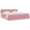 vidaXL Cama com Armazenamento com colch&atilde;o Rosa 200 x 200 cm Veludo