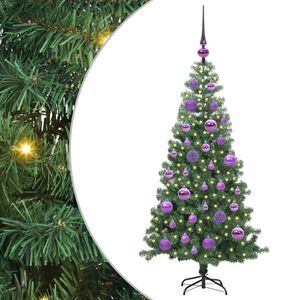 vidaXL &Aacute;rvore de Natal com 150 LEDs com suporte Verde 120 cm PVC