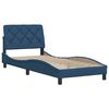 vidaXL Estrutura de cama sem colch&atilde;o 90x190 cm tecido azul