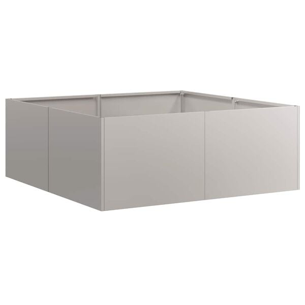 vidaXL Floreira enferrujada 80x80x30 cm a&ccedil;o resistente