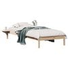 vidaXL Cama com Mesas Laterais Natural 100 x 220 cm